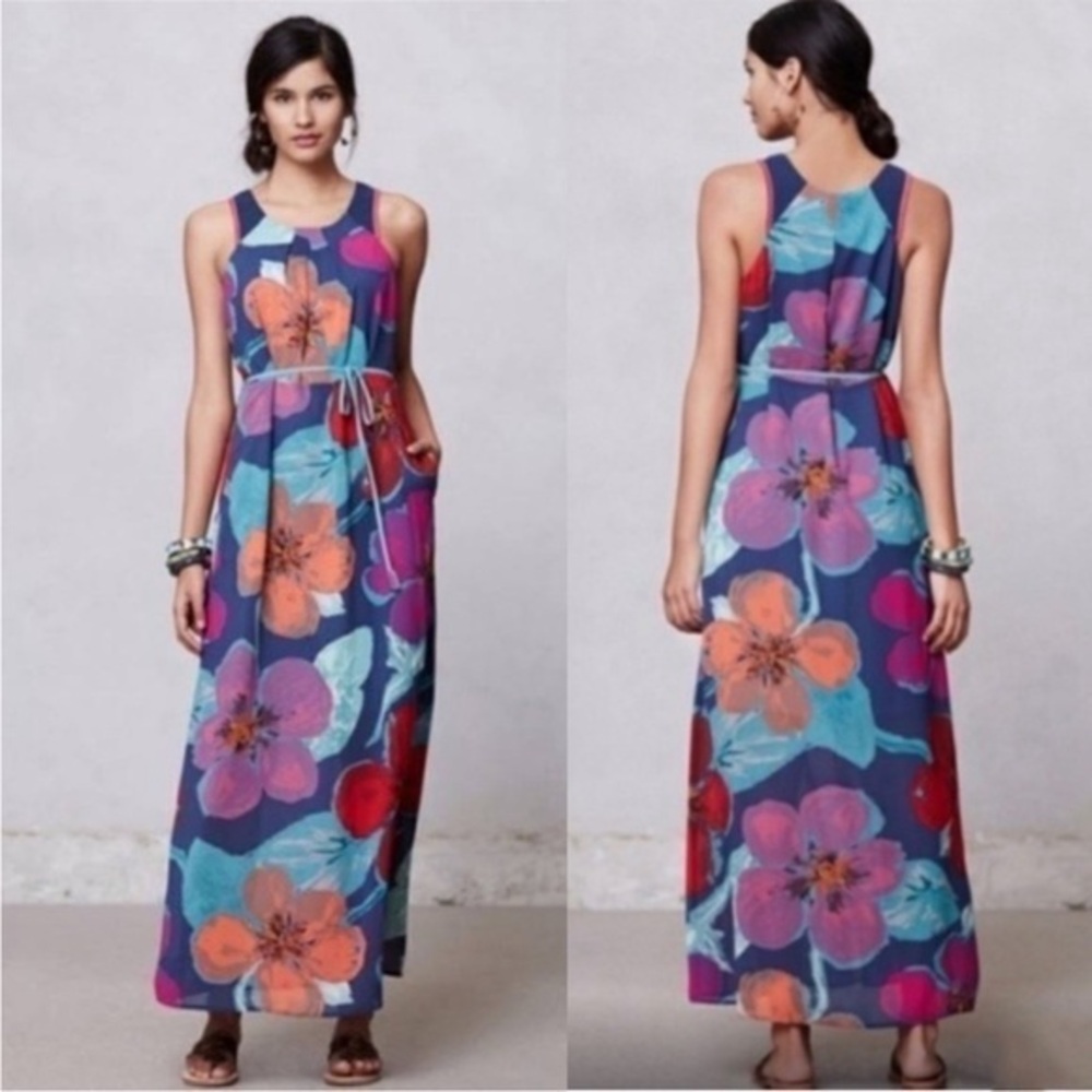 Anthropologie Maeve Pakpao Floral Maxi Dress Size 0P